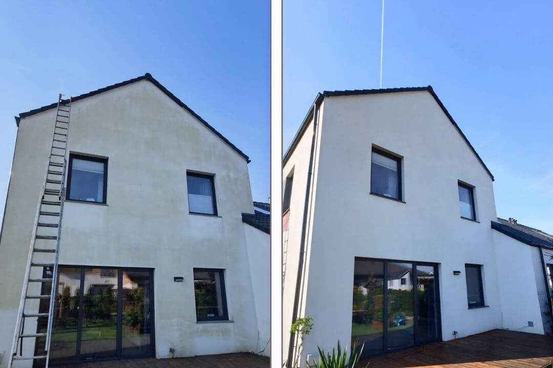 Usuwanie zabrudzeń z elewacji domu