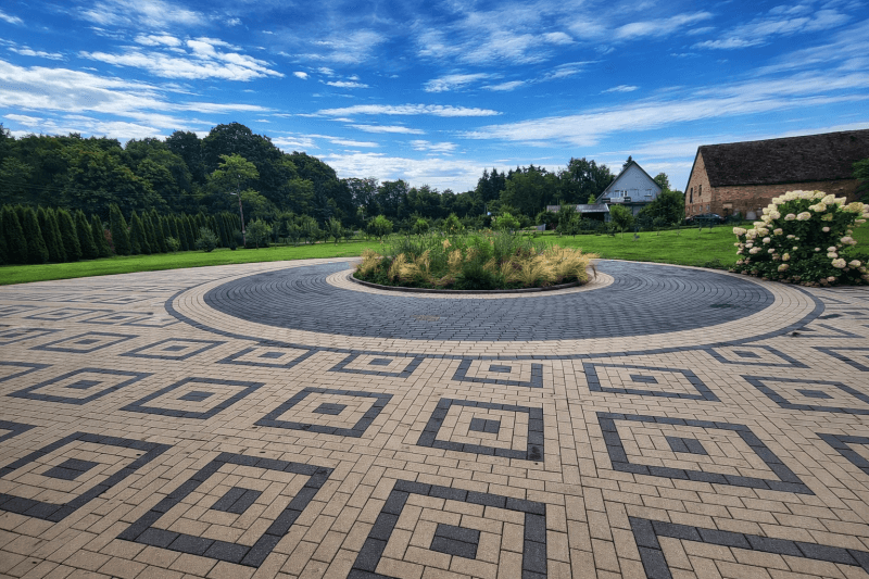 podjazd z kostki brukowej-czysczenie bruku przezaz clean